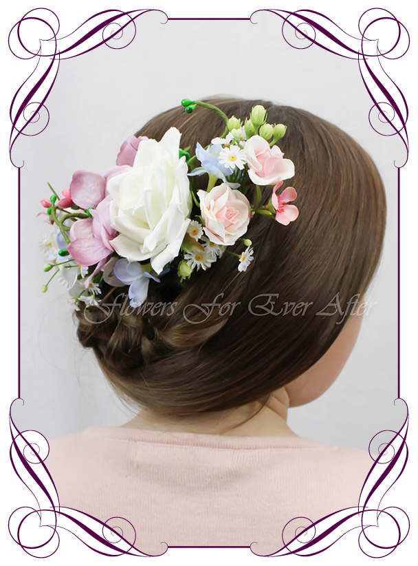 Hair Flare 2170 Artificial Flowers Women Hair Accessories Hair Pins For  Wedding, Anniversary- Purple: Buy Online at Best Price in UAE - Amazon.ae