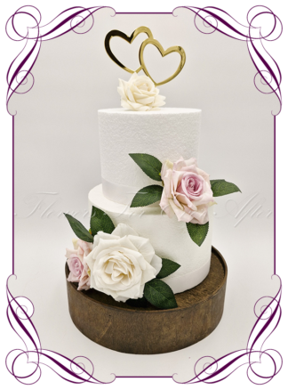 Silk artificial wedding, birthday, communion, confirmation, christening, naming, event, engagement cake topper decoration. Cake flowers. Cake florals. Made in Melbourne Australia by Australia's best silk florist.