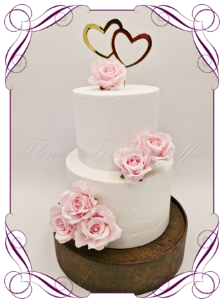 Silk artificial wedding, birthday, communion, confirmation, christening, naming, event, engagement cake topper decoration. Cake flowers. Cake florals. Made in Melbourne Australia by Australia's best silk florist.